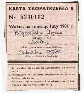 Karta zaopatrzenia B