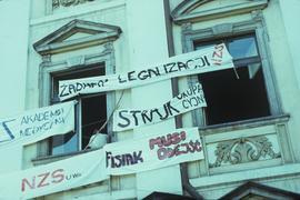 Strajk studentów Uniwersytetu Wrocławskiego w sprawie rejestracji NZS