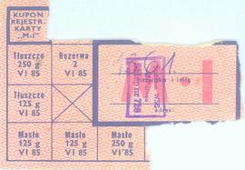 Kartka reglamentacyjna 1985