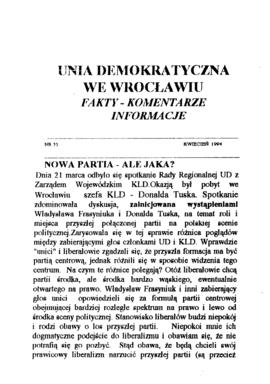 Unia Demokratyczna we Wrocławiu - nr 35