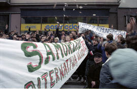 Demonstracja w rocznicę stanu wojennego - 1988