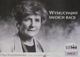 Wysłuchajmy swoich racji. Olga Krzyżanowska - lekarz, Unia Demokratyczna