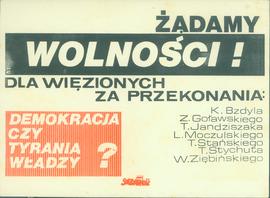 Żądamy wolności dla więzionych za przekonania