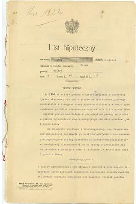 List hipoteczny