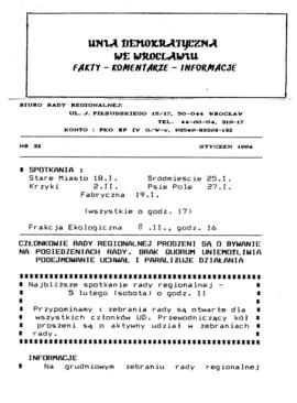 Unia Demokratyczna we Wrocławiu - nr 32