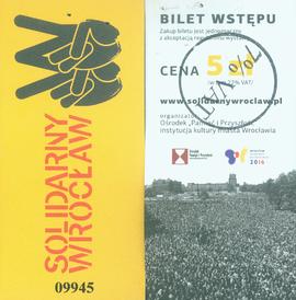 Bilet wstępu na wystawę Solidarny Wrocław