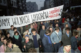 Demonstracja w rocznicę stanu wojennego - 1988