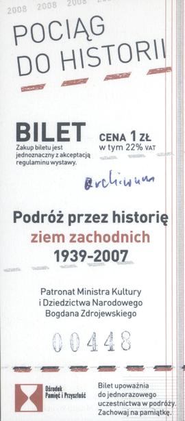 Pociąg do historii: bilet