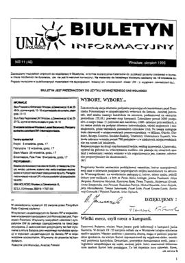 Biuletyn Informacyjny Unii Wolności - nr 11 (46)