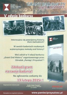 Grant badawczy oral history: V edycja konkursu