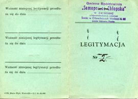 Legitymacja Gminnej Spółdzielni "Samopomoc Chłopska" w Zwróconej Nr 2