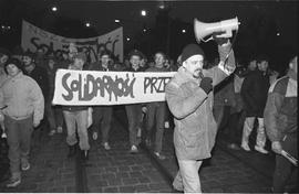 Demonstracja w rocznicę stanu wojennego - 1988