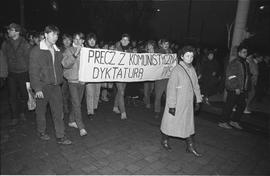 Demonstracja w rocznicę stanu wojennego - 1988