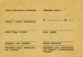 Dowód wpłaty/wypłaty na książeczkę oszczędnościową PKO