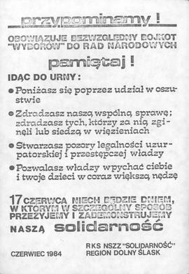 Przypominamy! Obowiązuje... bojkot "wyborów" do Rad Narodowych