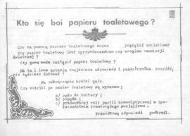 Kto się boi papieru toaletowego?