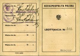 Legitymacja nauczycielska Nr 202