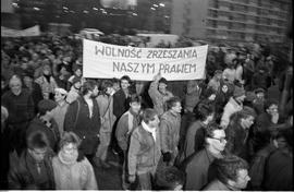 Demonstracja w rocznicę stanu wojennego - 1988