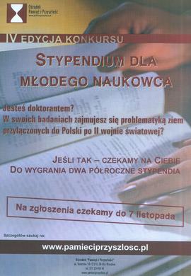 Stypendium dla młodego naukowca: IV edycja konkursu