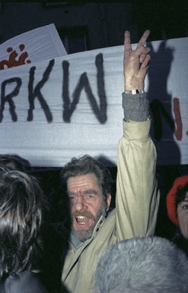 Demonstracja w rocznicę stanu wojennego 1988