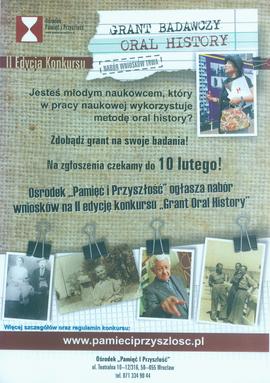 Ośrodek Pamięć i Przyszłość ogłasza nabór wniosków na II edycję konkursu Grant Oral History