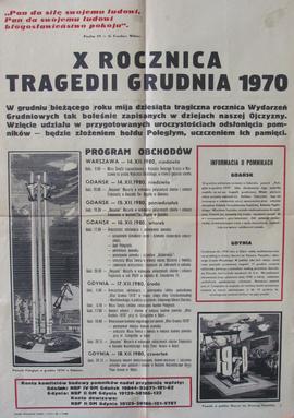 X rocznica tragedii Grudnia 1970