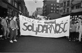 Demonstracja w rocznicę stanu wojennego - 1988