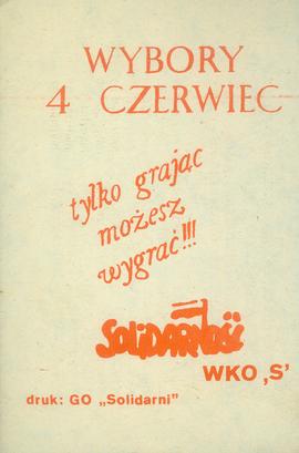 Wybory 4 czerwiec: tylko grając możesz wygrać!!!