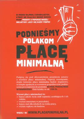 Podnieśmy Polakom płacę minimalną