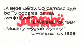 Ulotka wyborcza Solidarności