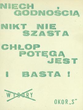 Niech godnością nikt nie szasta...