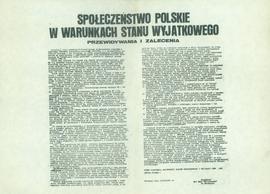 Społeczeństwo polskie w warunkach stanu wyjątkowego: przewidywania i zalecenia