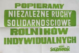 Popieramy niezależne ruchy solidarnościowe rolników indywidualnych