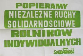 Popieramy niezależne ruchy solidarnościowe rolników indywidualnych