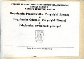 Regulamin Przodownika Turystyki Pieszej / Regulamin Odznaki Turystycznej Pieszej / Książeczka wyc...